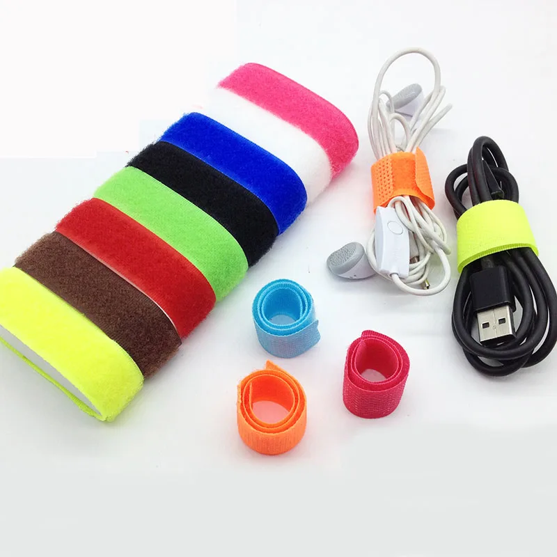 Моталка для кабеля 20 шт./лот органайзер держатель шнура волшебная лента поводки