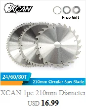 XCAN 1 шт. Диаметр 250-300 мм 28/40/60/80T циркулярная пила по дереву лезвие mulitpurpose TCT твердосплавный пильный диск