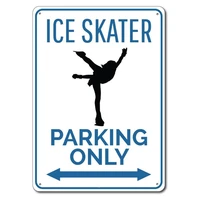 ice skater parking sign metal tin sign metal signgift for ice skater skater gift ice skating sign ice skate decor
