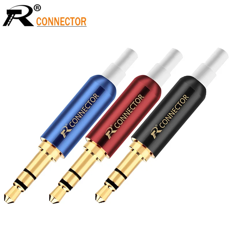 

10 шт./лот, высокое качество, разъем 3,5 аудио провода, 3,5 мм, 3-полюсный стерео разъем, позолоченные наушники, сделай сам, разъем R