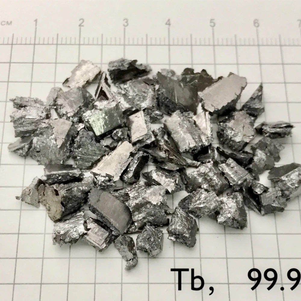 5g Solid Terbium Tb-99 9% Tb металлический элемент простое вещество редкоземельный зерновой