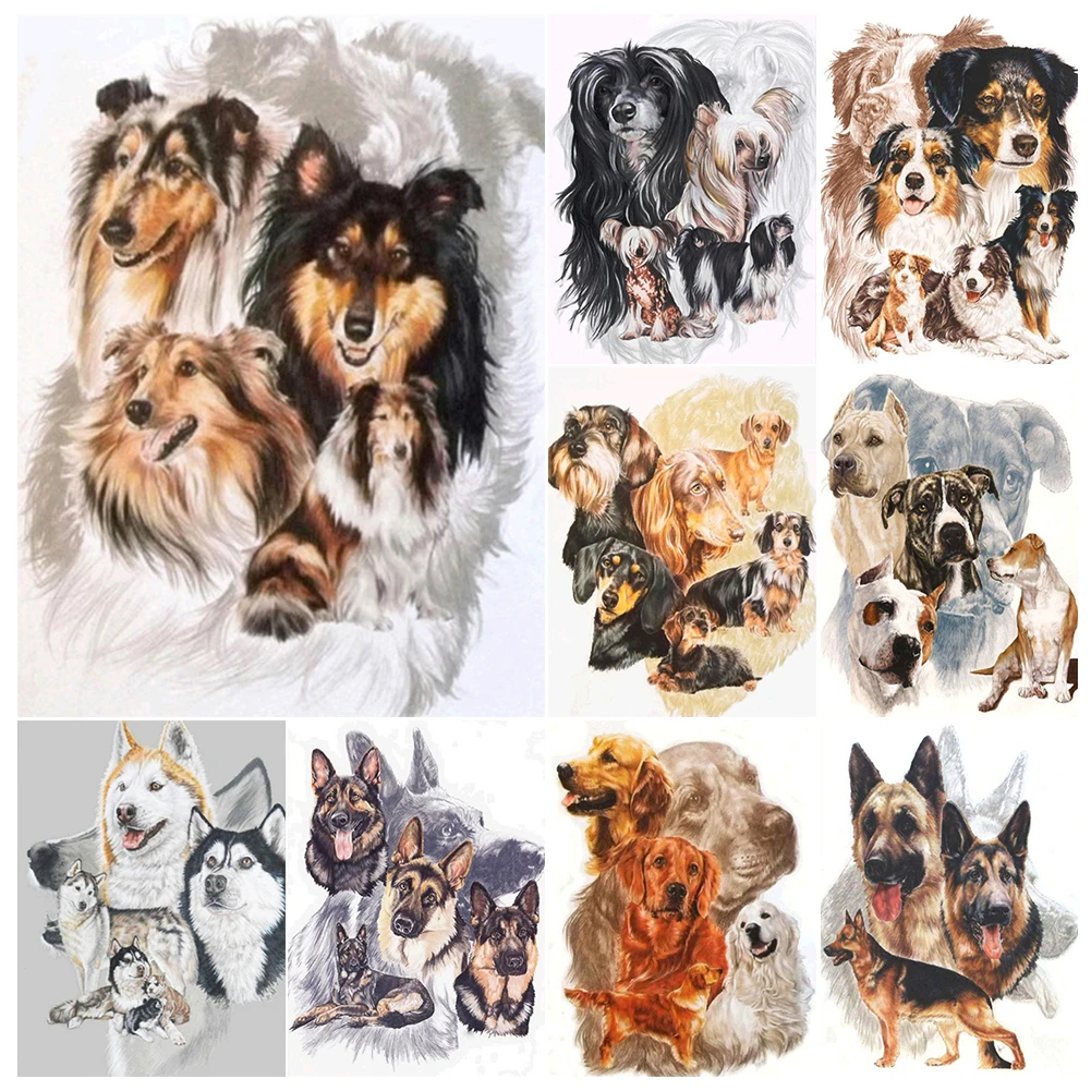 

5D DIY Diamond Painting Animals Dog Cross Stitch Kits Full Drill Square Embroidery Mosaic Art Picture of Rhinestones Decor Gift