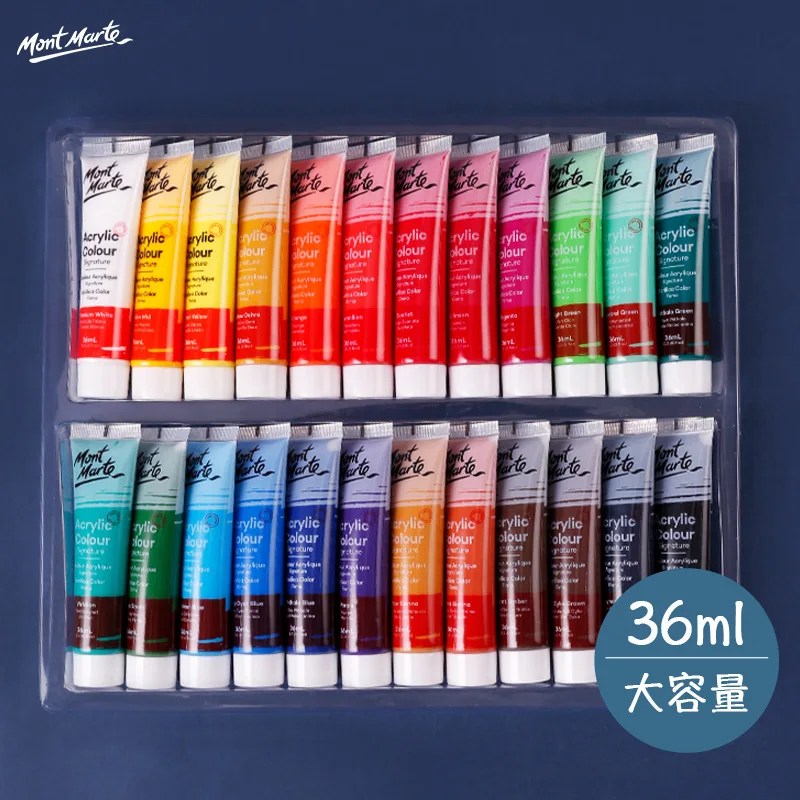 Акриловая краска Set18 24 цвета 36 мл тканевая для одежды текстильное волокно ногтей