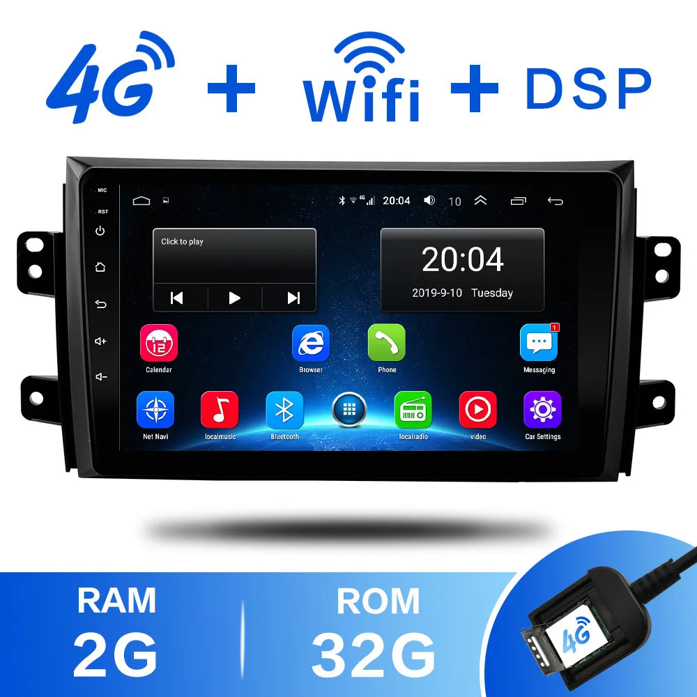 2G+ 32 2 din Android 8,1 4G чистая Автомобильная радио мультимедиа видео плеер для Suzuki SX4 2006 2007 2008 2009 2010 2011 2012 WiFi BT DSP