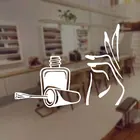 Маникюрный салон красоты знак виниловый стикер на окно Декор интерьера для девочки с трикотажным воротником и лак для ногтей Красота салонная Наклейка на стену съемные настенные фрески E667