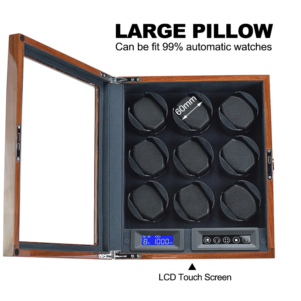 Роскошный Твердый телефон с 9 часами дисплей механическая вращающаяся коробка