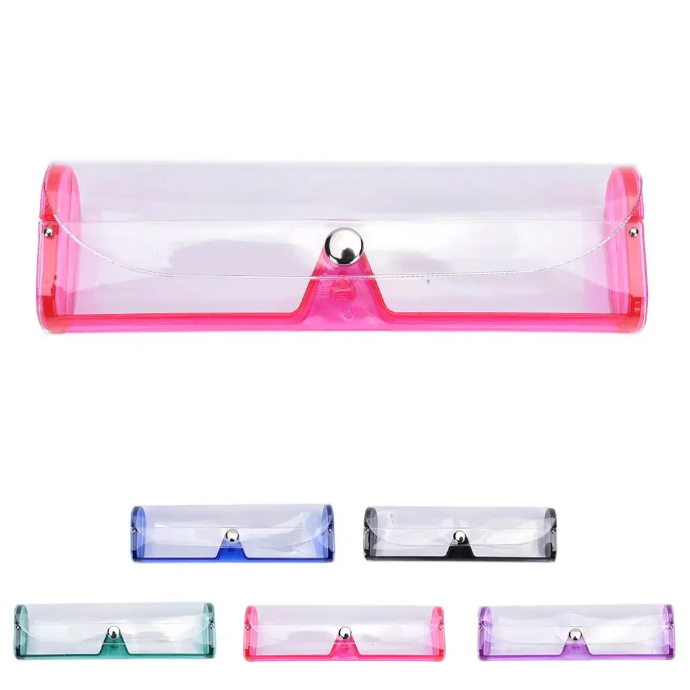 1 шт. Новый стильный прозрачный ПВХ мягкий защитный чехол для очков держатель