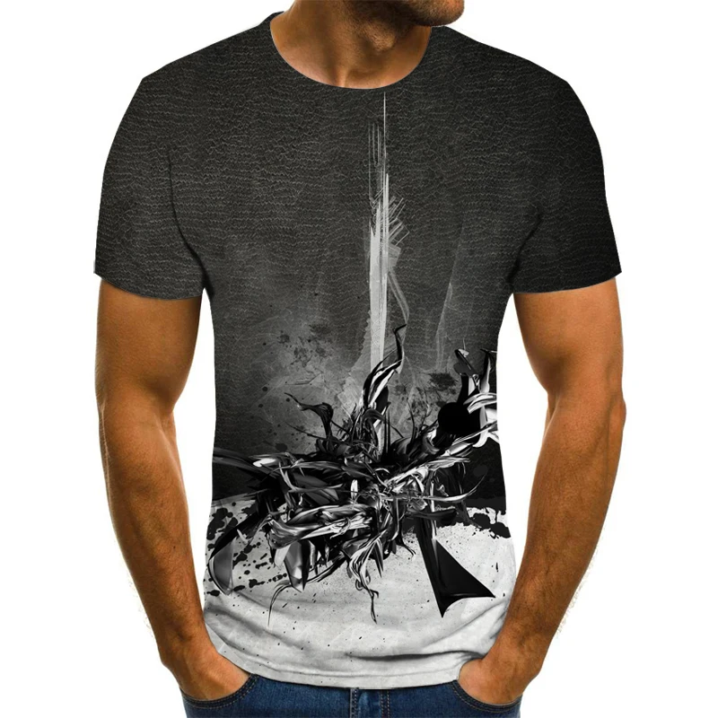 

2020 Summer T shirt Men Streetwear O Neck Short Sleeve Tees Tops Punk Style Male Clothes Casual 3D Print Tshirt