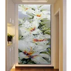 Большой алмазов картина камни в форме ромба круглый дрель Белая лилия Алмазная Цветочная мозаика, 5D Набор для рисования с круглыми камнями и полотном с вышивкой для детей, Декор, PP5514