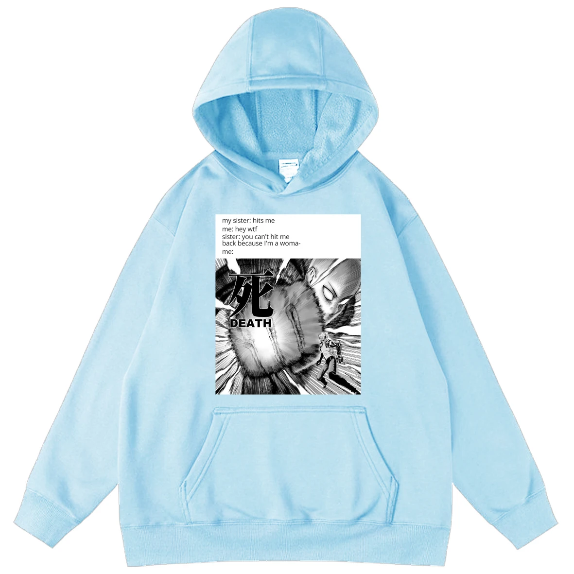 

Manga One-Punch Man Print Fun Anime Saitama Street Boy Male Oversized Hoodies Tops Men Loose Long Sleeve Sweatshirts Mens Hoodie