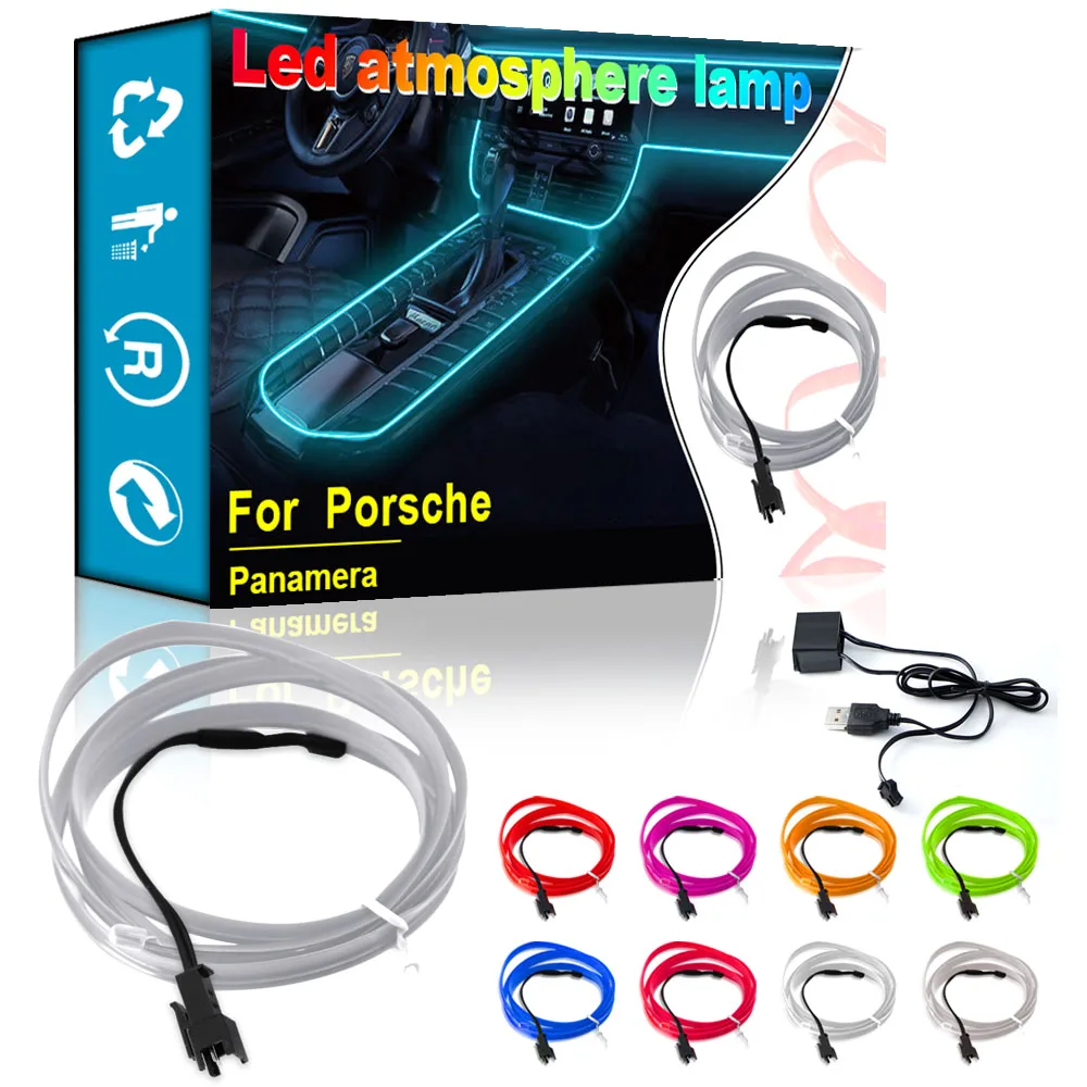 

Car USB Atmosphere Lights LED Lamp Car Interior Accessories for Porsche Mitsubishi SEAT Dodge Dacia FIAT SAAB Ssangyong KIA OPEL