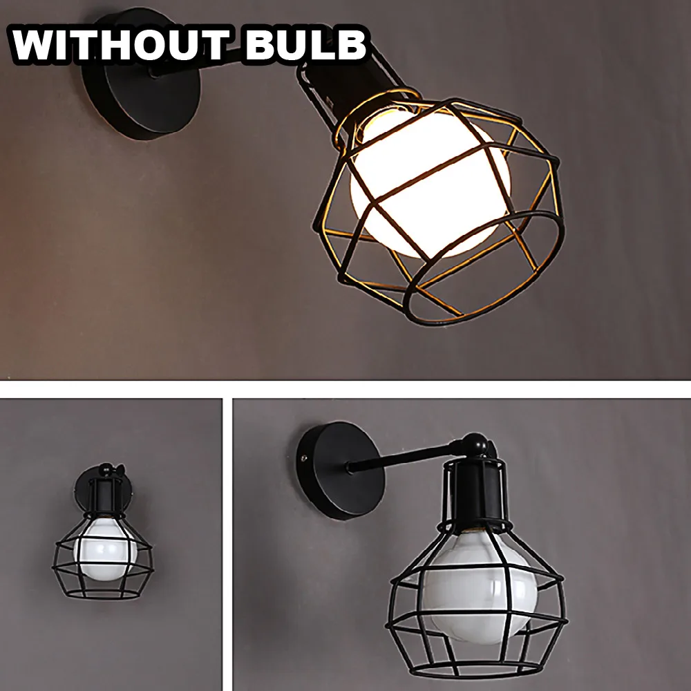 Винтажный промышленный настенный светильник светодиодный абажур в стиле ретро с