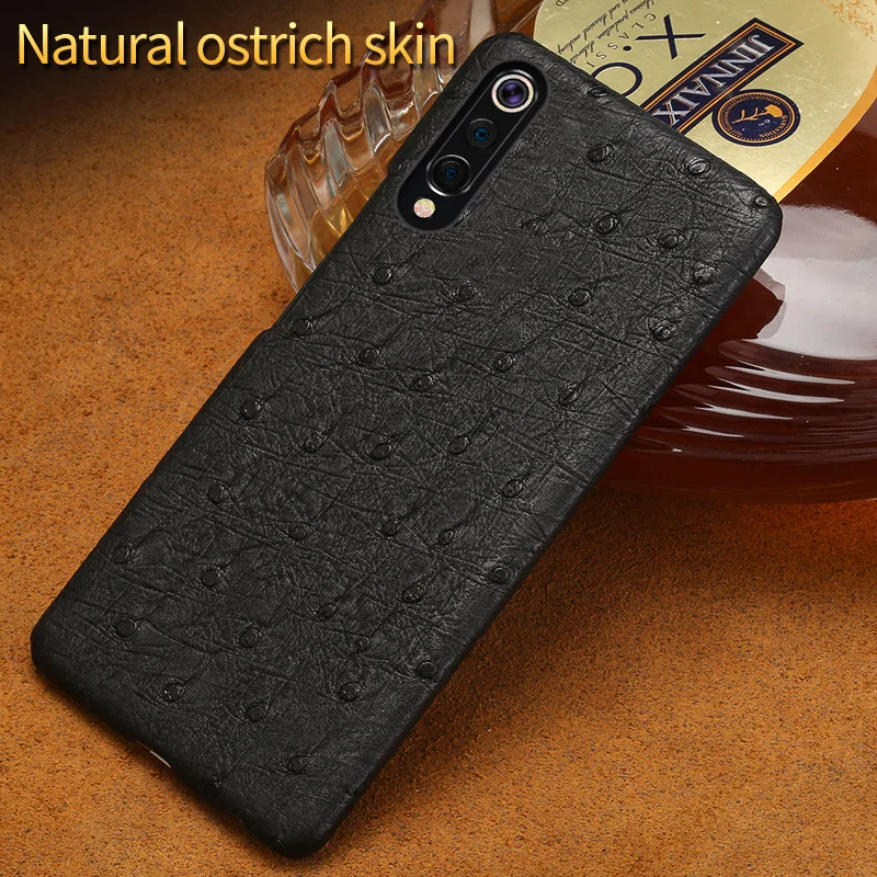 Оригинальный страусиный кожаный чехол для телефона Xiaomi mi 9t pro 9 SE Max 3 Red K20 7A note 7 5Plus