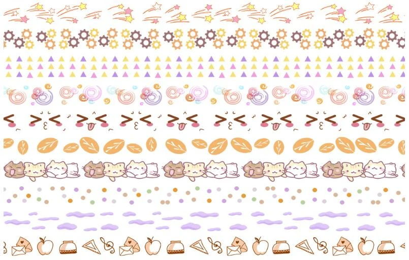 ta-ta-cheng Цветные точки васи маскировки Двухсторонняя клейкая лента для сенсорного экрана декоративная бумажная лента Набор DIY украшения офисные канцелярские принадлежности альбом для вырезок 10 шт./пакет - Цвет: ta-ta-cheng