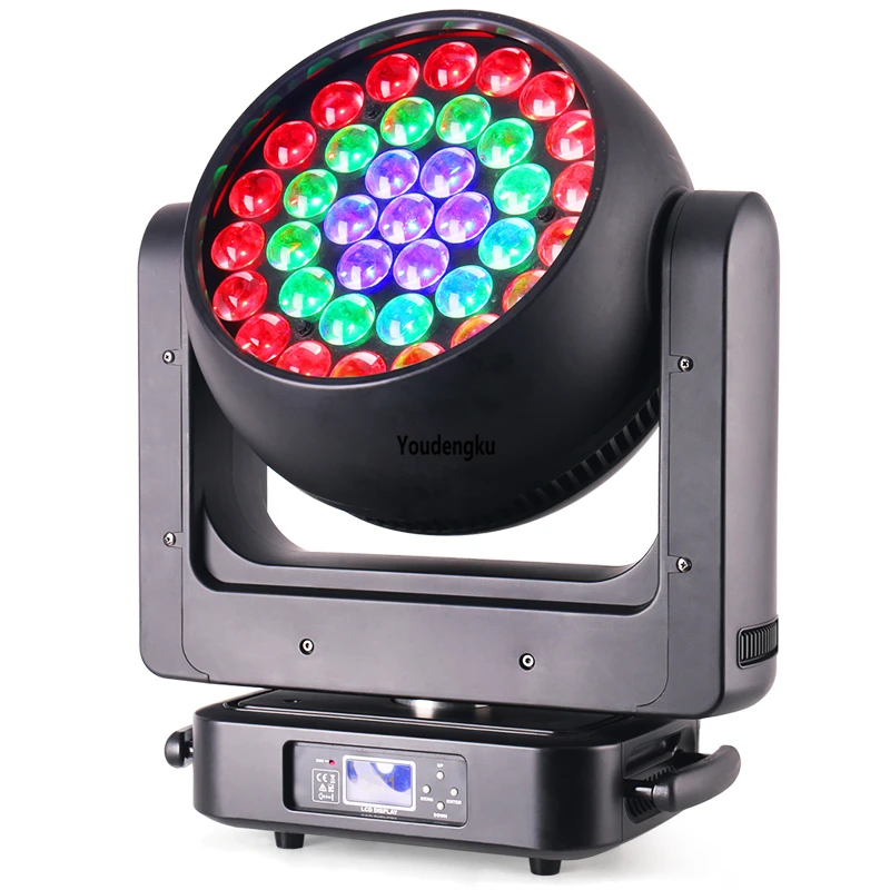 4pcs New arrival 37x25w LED Zoom Beam Wash Bee Eye Moving Head Party lighting Led zoom Moving Head with Ring Effect C