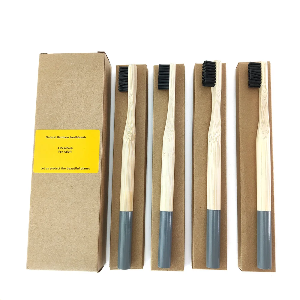 

4 шт., зубная щётка с натуральной мягкой щетиной