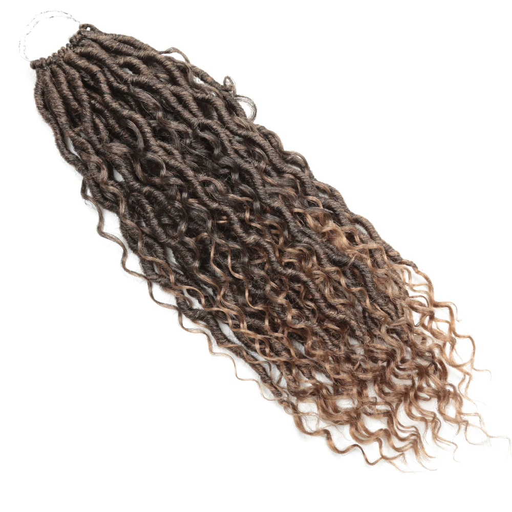 18 дюймовые косички богини Locs мягкие натуральные синтетические волосы для