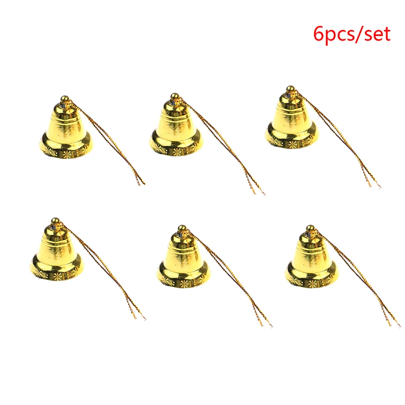 6 шт. маленький Рождественский колокольчик Очаровательная подвеска с петлей