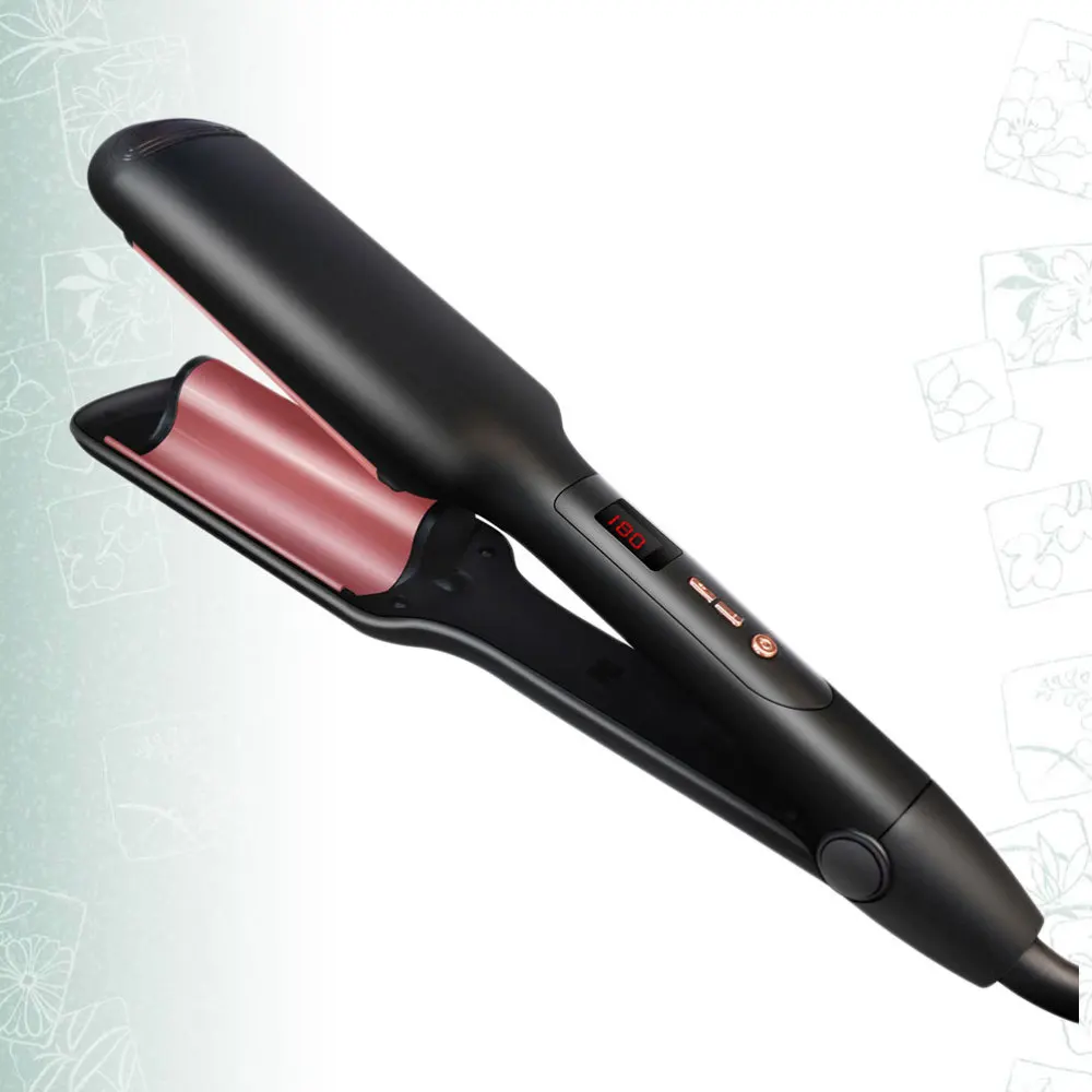 

1PC Multifunctional Hair Straightener Dual-use Hair Curler Electric Marcel Waver Hair Styling Tool with PlugBlack