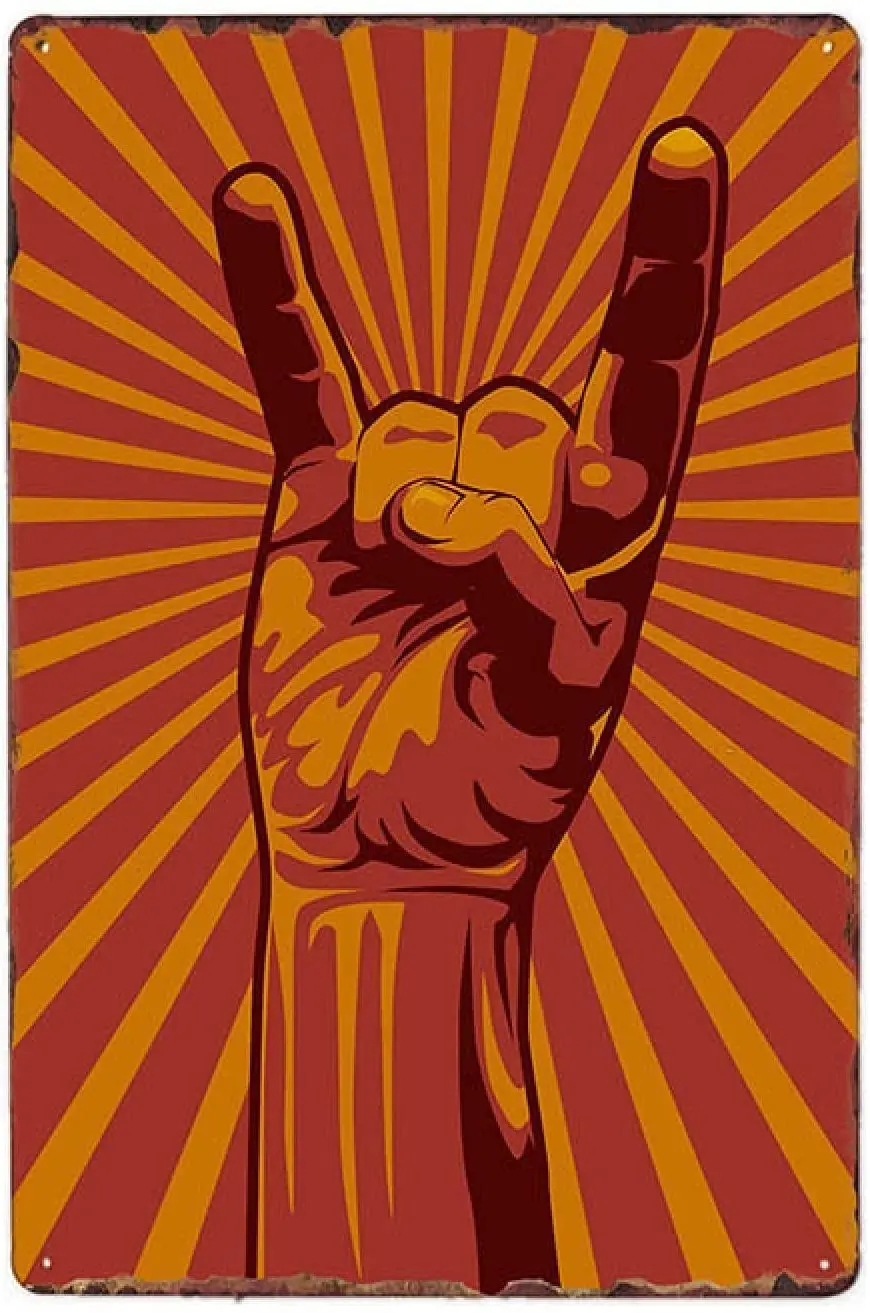 

sunnysang Rock & Roll Music Play Tin Signs Vintage Metal Plaque Retro Wall Decor For Bar Pub Club Decoration 20x30cm #3