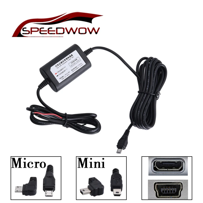 SPEEDWOW Micro/Mini USB Проводное автомобильное зарядное устройство инвертор
