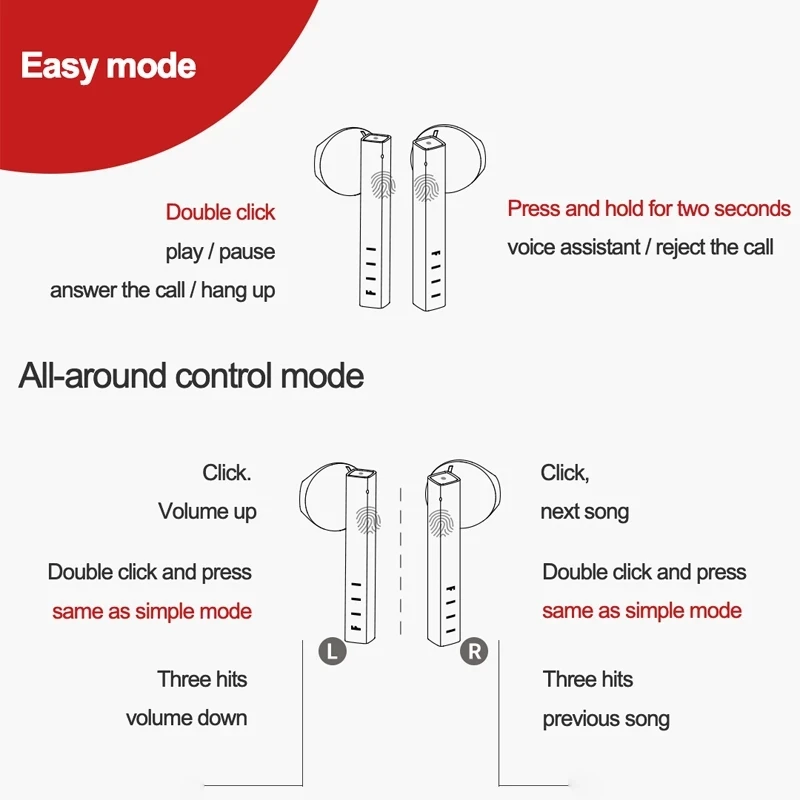 

Youpin FIIL CC2 CC TWS Wireless Bluetooth 5.0 Earphones Noise Reduction Sport Headphone With Mic Bluetooth 5.0 Heaset for xiaomi