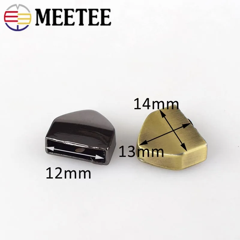 10/30/50 шт. 12 мм сумка металлическая молния украшения торцевые зажимы с винтами