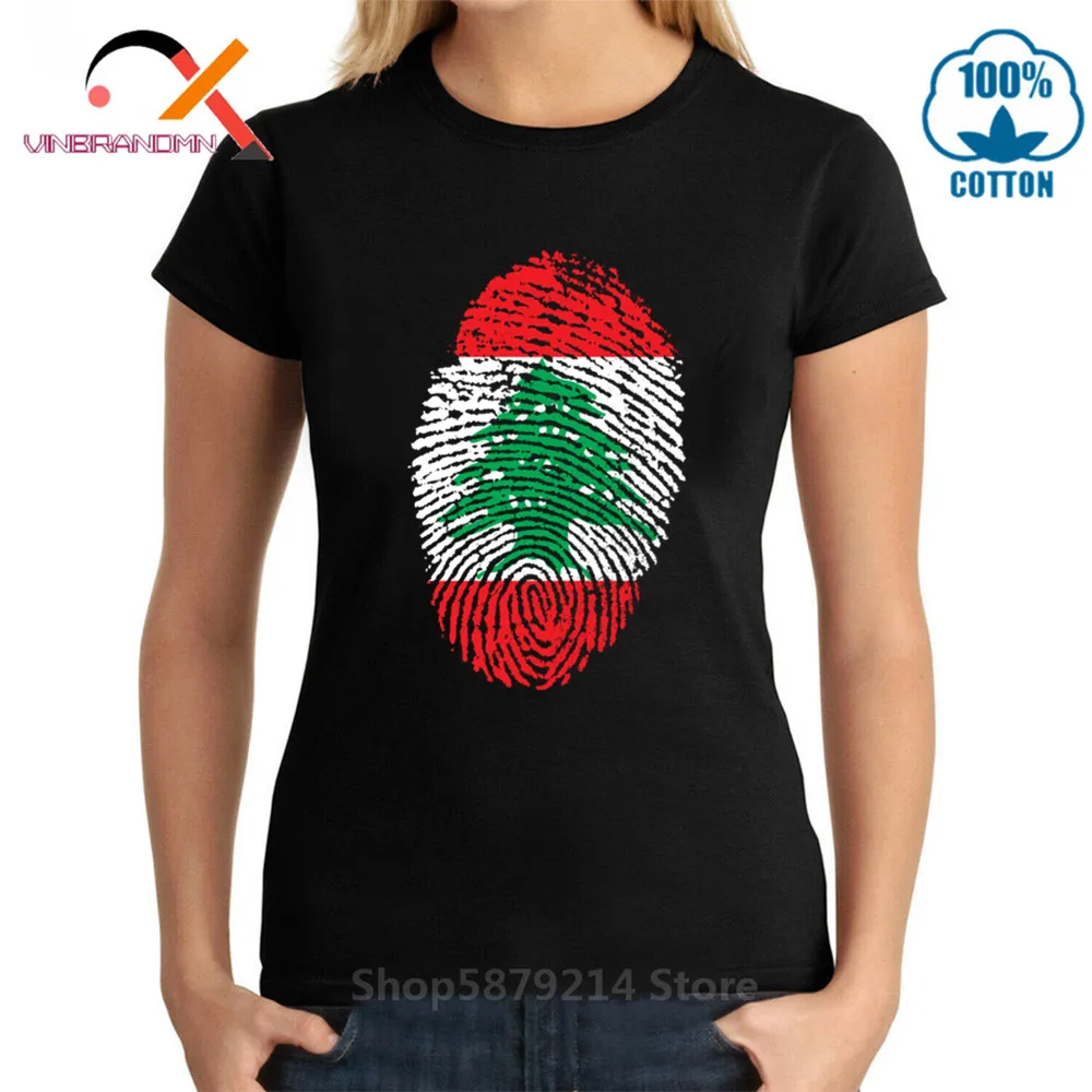

Футболка женская с круглым вырезом, 100% хлопок, удобная рубашка с принтом ливанского флага, с отпечатком пальца, подходит под костюм для пар, ...