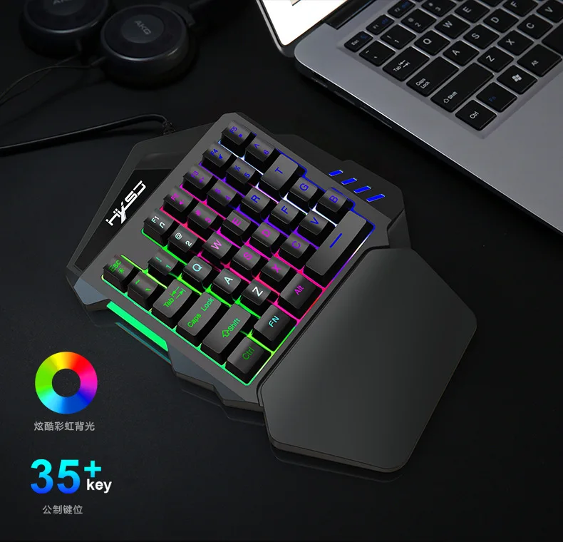 Free Wolf V100 Одноручная клавиатура трон левая рука машинное оборудование Handfeel игровая клавиатура Amazon EBay пересечение границы