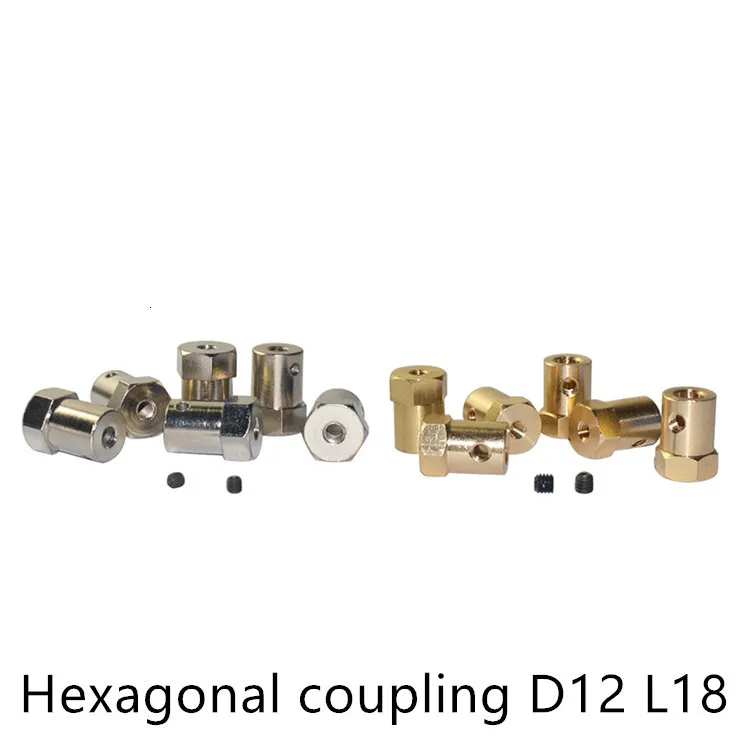 Шестигранная муфта GKTOOLS Brass D12 L18 Соединитель шины 2/3/3.17/4/5/6/7/ 8 мм Муфта для