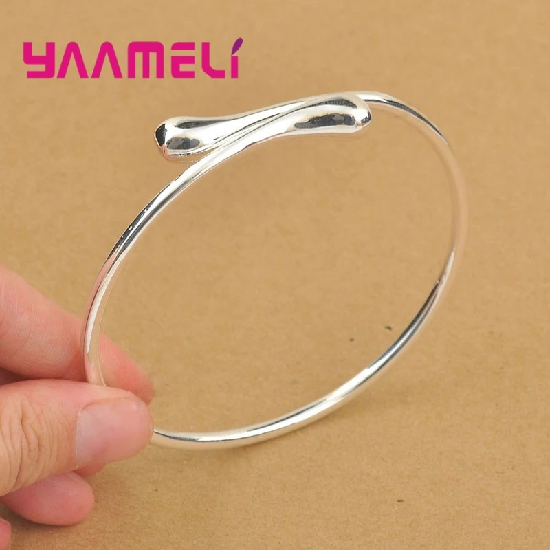 Модный простой стильный браслет из стерлингового серебра 925 пробы ювелирные