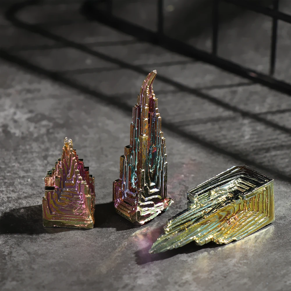 1 шт. натуральный кварцевый кристалл висмута руда кластер минеральное искусство