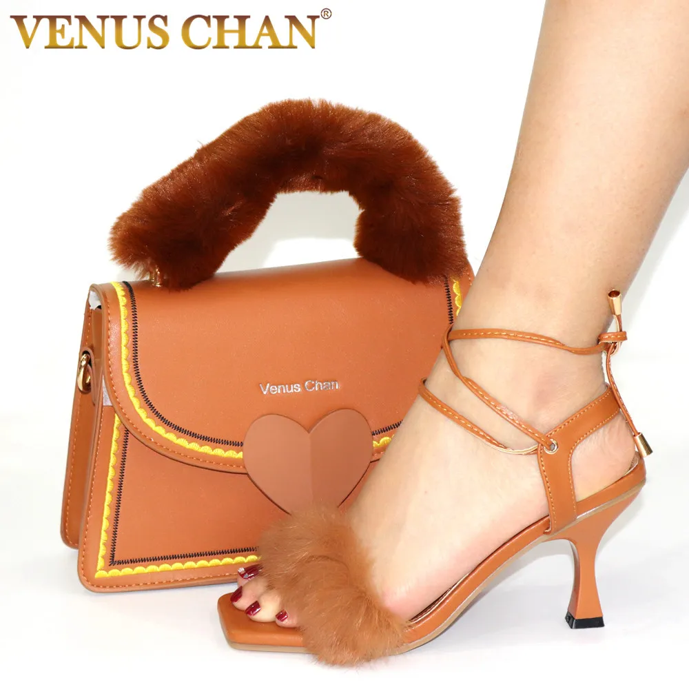 

Miss Melisa Sets with stones Special occasions shoes and bag set Women Decorated With Rhinestone Mixing Metal