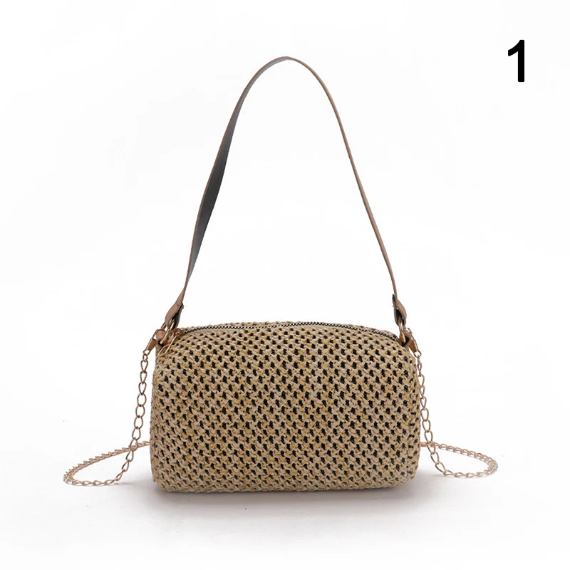 

Clutch Bags Ladies Handbag Female Straw Woven Beach Rattan Women Messenger Bag