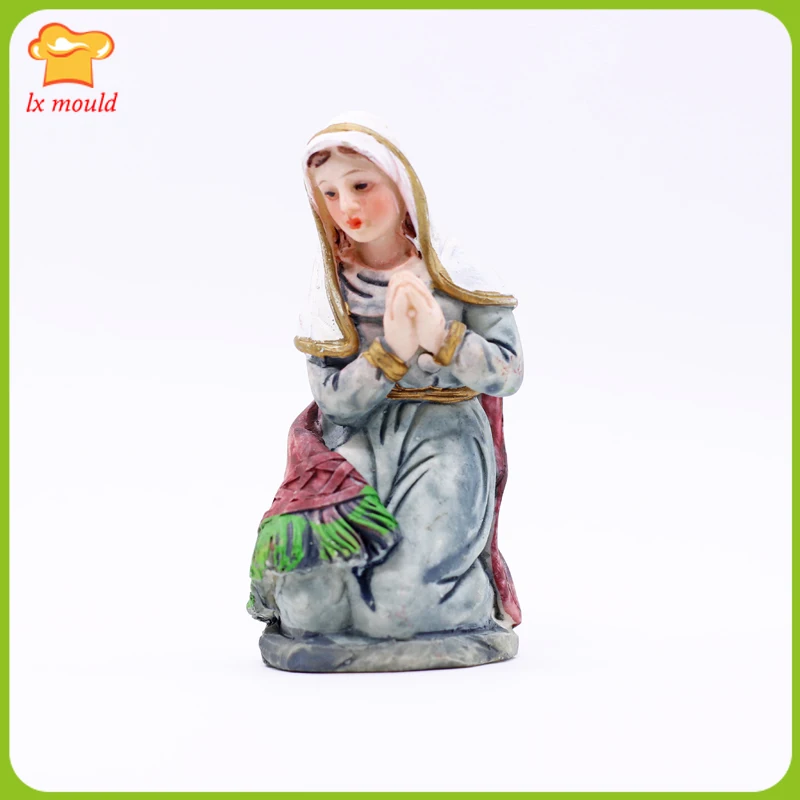 

Religious Prayer Silicone Moulds Cake Blessing Mother God 3D Catholic Mould