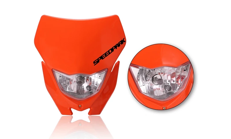 Сине-голубой Мотоцикл H4 фара для Yamaha Honda WR 450 250 YZ TTR Enduro Supermoto Байк фары для мотокросса обтекатель - Цвет: Сине-голубой