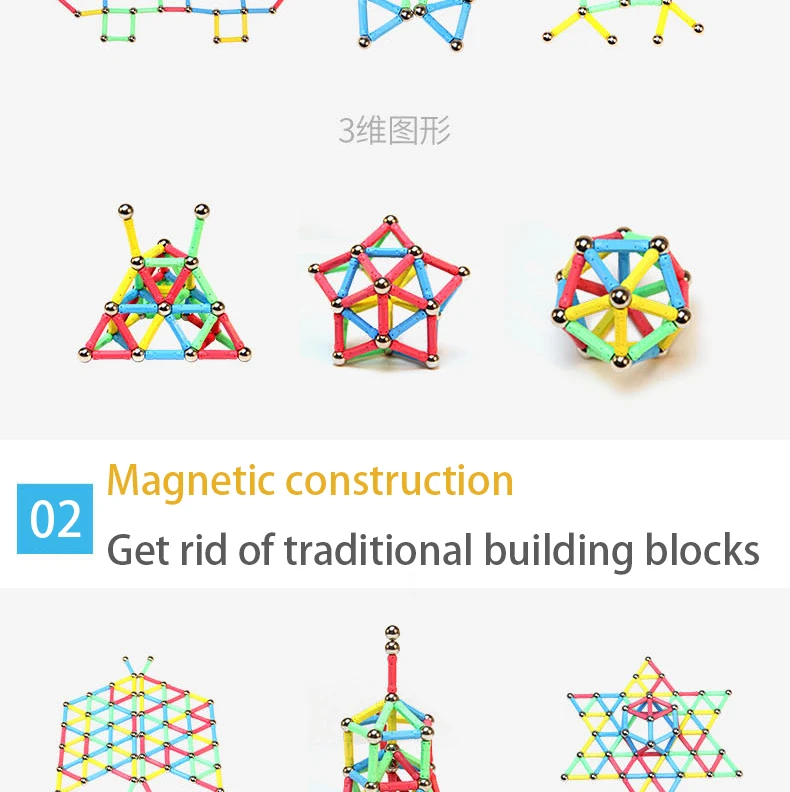 Магнитный стержень, магнитный металлический шар, креативные Diy развивающие игрушки для детей, магнитные блоки, строительные аксессуары, игрушка для детей