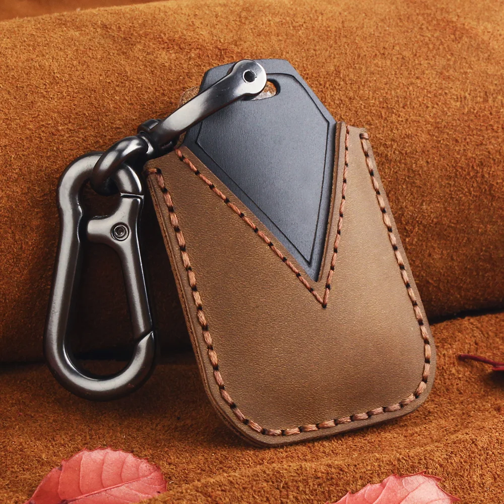 Чехол Dandkey для автомобильных ключей чехол из натуральной кожи брелок Honda Civic Accord