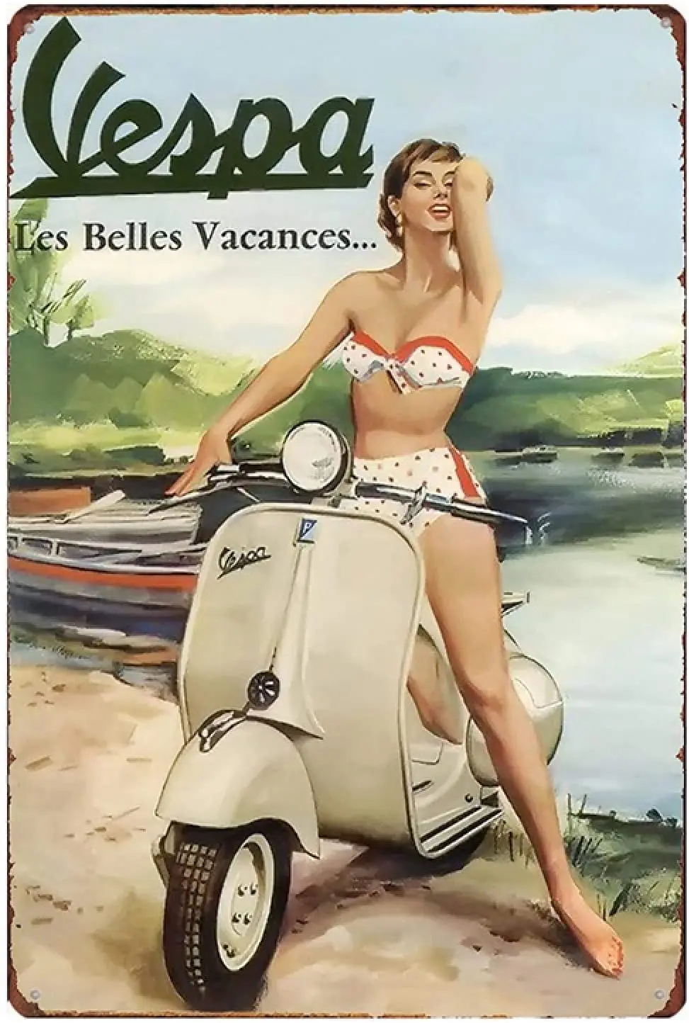 

Color Motorcycle Tin Signs Shabby Retro Art Motor Garage Shop Metal Sign Decor Poster Home Wall 12*8 Inch