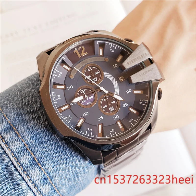

Diesel watch men's skeleton automatic mechanical AAA watch gold skeleton retro men's women watch quartz watch
