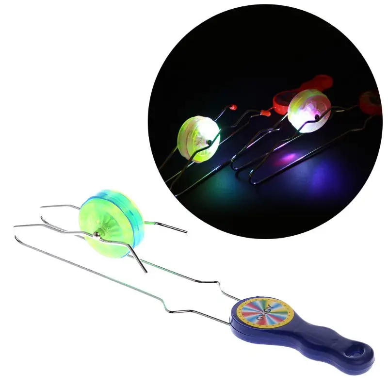 

Colorful LED Flashing Magic Rail Rolling Flywheel YO-YO Ball Toy For Kids Gifts Y4UD