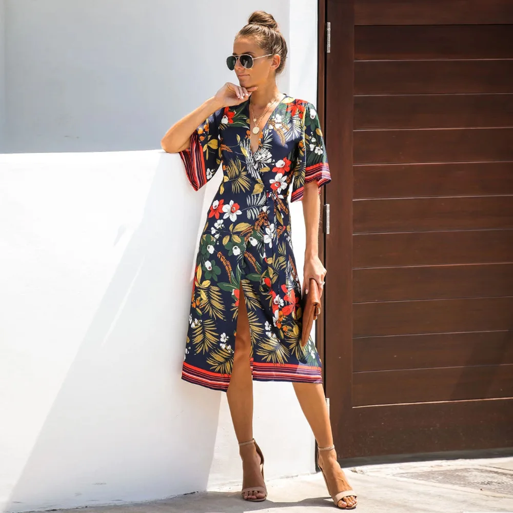

Summer 2021 new dress with women's beach dress explodes bikini sunscreen dress