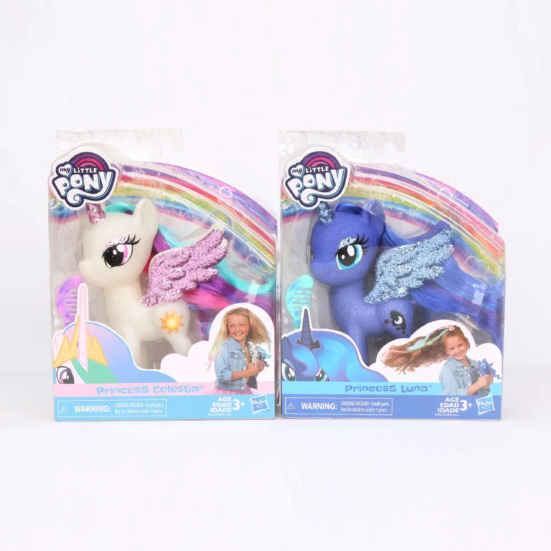 15 см игрушки My Little Pony королевская принцесса Луна Принцесса Селестия блестки ПВХ фигурка Коллекционная модель куклы