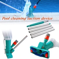 portable pool cleaning suction device set with brush and bag universal pool cleaning tools for fish tank aquarium spa js23