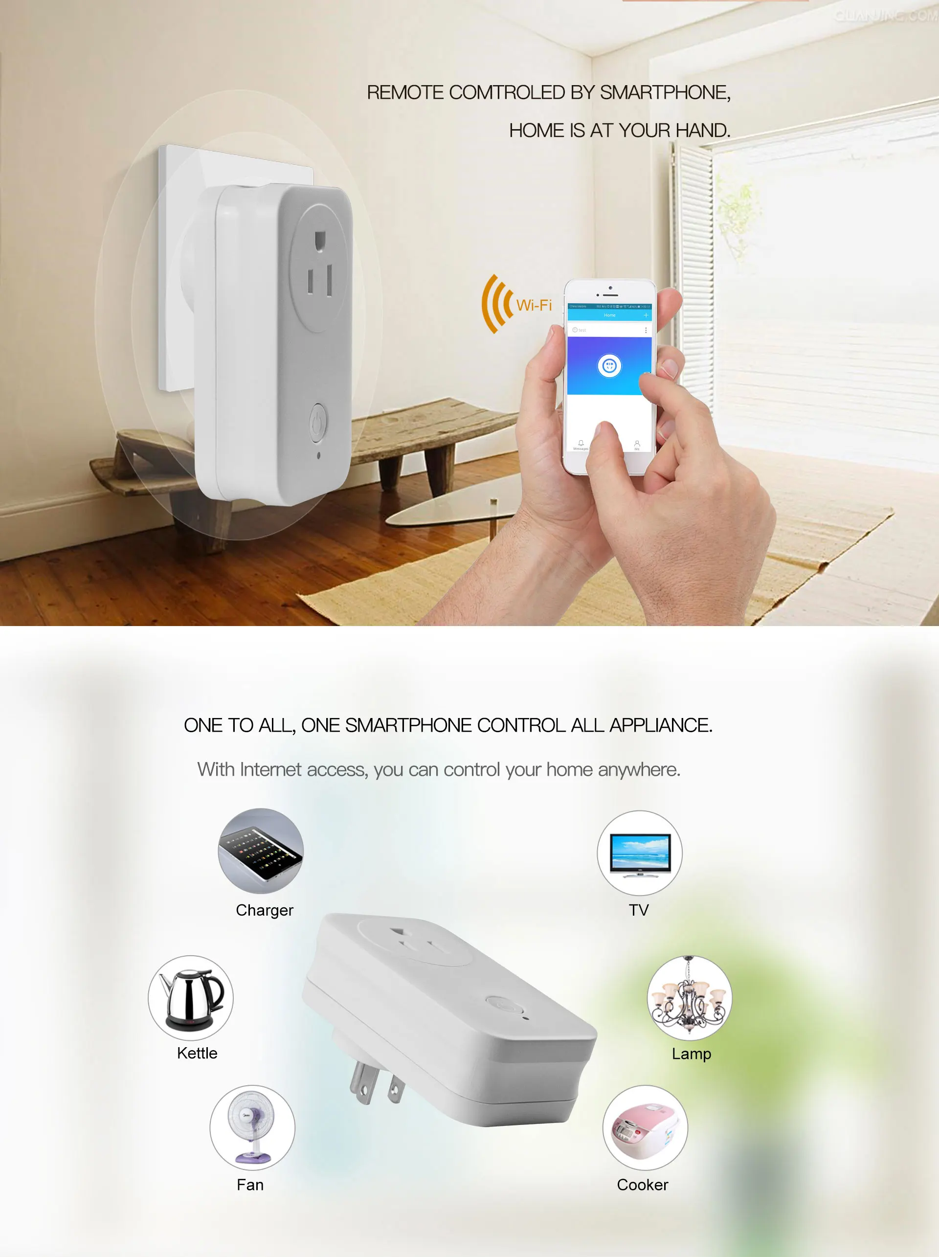 Vstarcam умная розетка Wi Fi 10A/15A управление приложением синхронизации через iOS Android