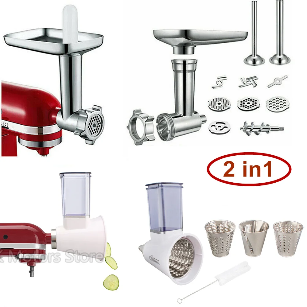 

For KitchenAid Stand Meat Grinders Sausage Stuffer Attachment and Vegetable Slicer / Shredder Grater For Kitchen Aid Accessories