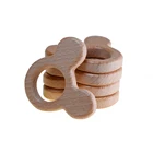 1 шт., детский деревянный Прорезыватель для зубов в форме Микки Мауса