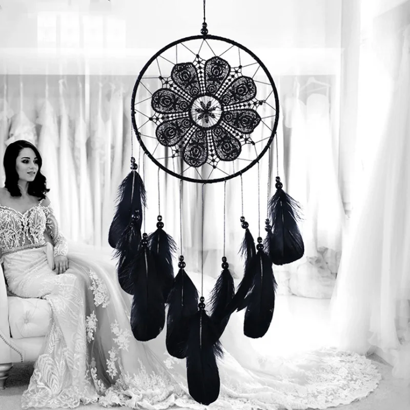 Перьевое кружево Ловец снов свадебное украшение подарок внутреннее XR115 | Дом и