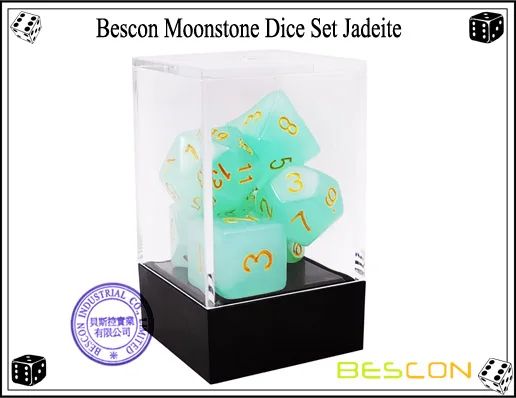 Bescon Набор кубиков из лунного камня, Bescon многогранные игральные кости для ролевых игр с эффектом лунного камня павлин синий, бирюзовый, фиолетовый жемчуг