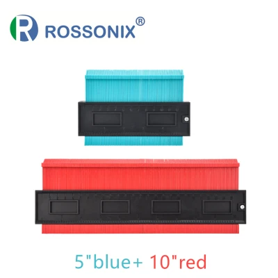 5 inch Green-10red Rossonix 2 шт. форма контурный Калибр Дубликатор 5 дюймов 10 дюймов пластиковый профиль копировальный Калибр деревянная маркировка обмотки труб плиточный ламинат - Цвет: 5 inch Green-10red
